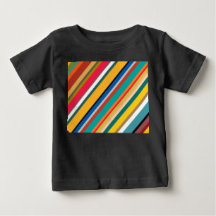 Mid-Century Modern Stripes Baby T-Shirt