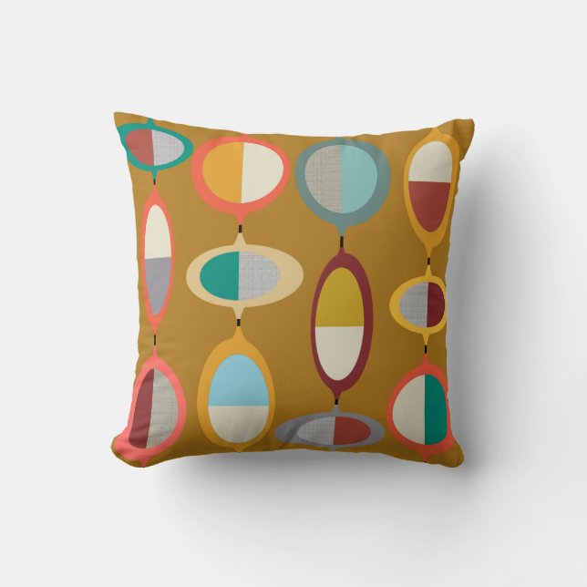 Mid-Century Modern Style 72 Throw Pillow (Front)