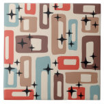Mid Century Modern Style Ceramic Tile<br><div class="desc">Colourful Retro Mid Century Modern Abstract Pattern. Mid-century modern (MCM) is a movement in interior design, product design, graphic design, architecture and urban development that was present in all the world, but more popular in the United States, Brazil and Europe from roughly 1945 to 1970 during the United States's post-World...</div>