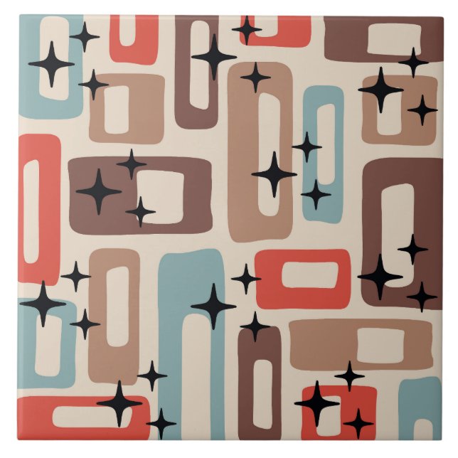 Mid Century Modern Style Ceramic Tile (Front)
