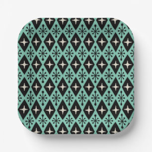 Mid Century Modern Style Paper Plate