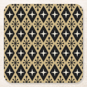 Mid Century Modern Style Square Paper Coaster