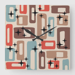 Mid Century Modern Style Square Wall Clock