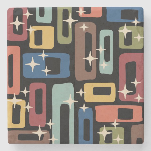 Mid Century Modern Style Stone Coaster (Front)