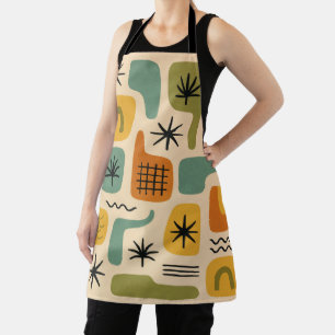 Mid Century Modern Summer Starburst Magic Pattern Apron