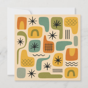 Mid Century Modern Summer Starburst Magic Pattern Save The Date