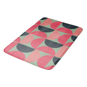 Mid-Century Modern Summer Sunset Bath Mat