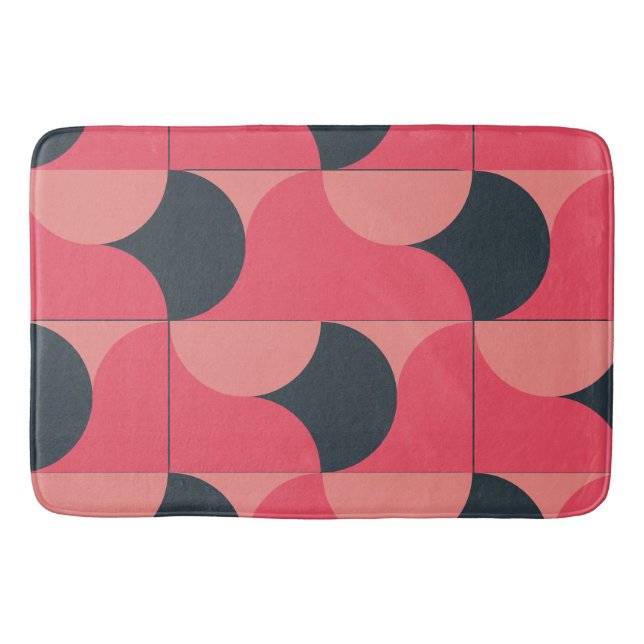 Mid-Century Modern Summer Sunset  Bath Mat (Front)