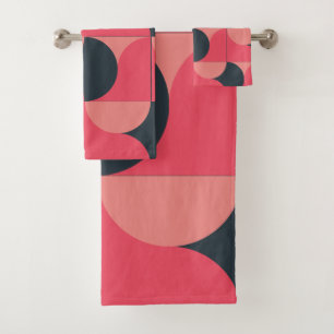 Mid-Century Modern Summer Sunset    Bath Towel Set
