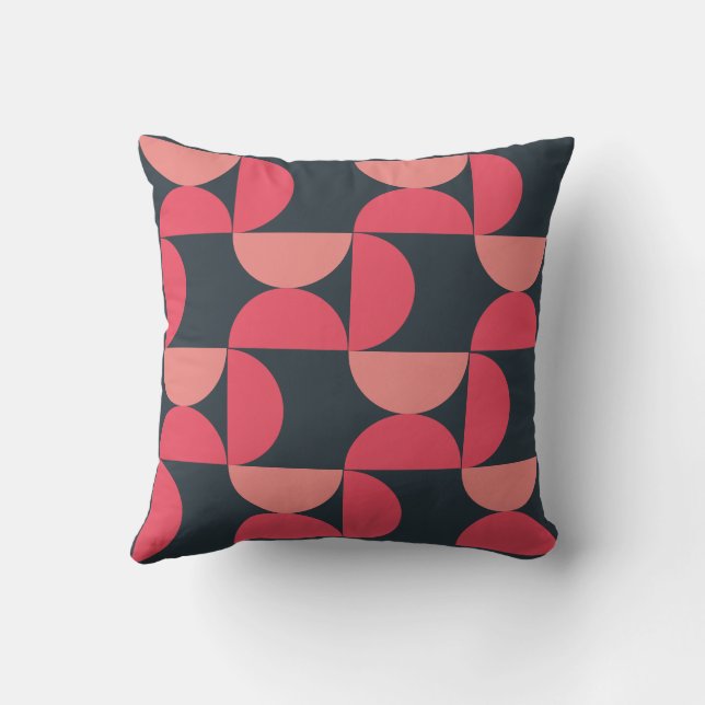 Mid-Century Modern Summer Sunset  Cushion (Back)