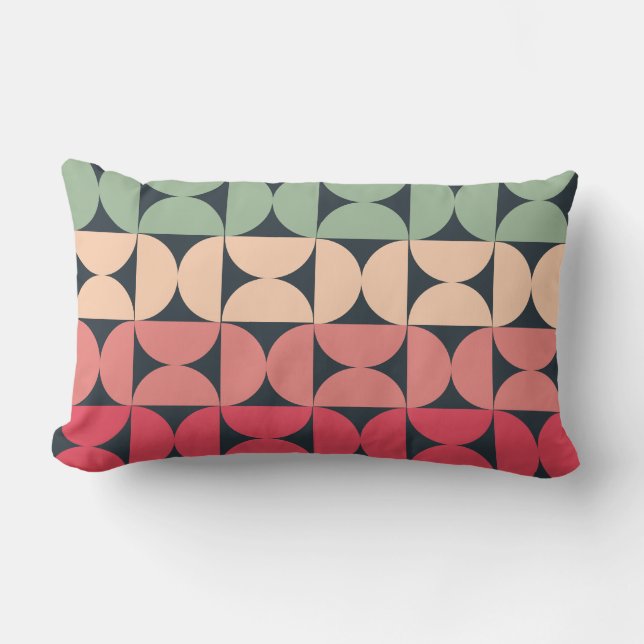 Mid-Century Modern Summer Sunset   Lumbar Cushion (Front)