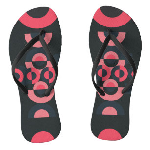 Mid-Century Modern Summer Sunset Thongs