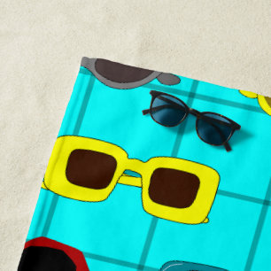 Mid-Century Modern Sunglasses  Beach Towel