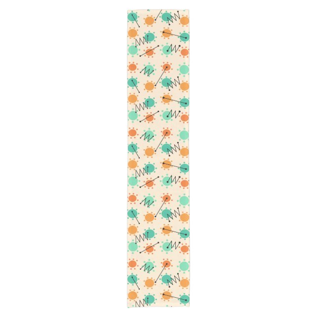 Mid Century Modern Sunshine Short Table Runner (Front)