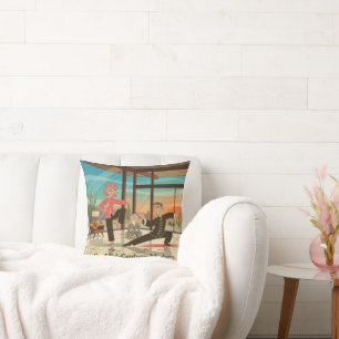 Mid-Century Modern Tai Chi Pillow