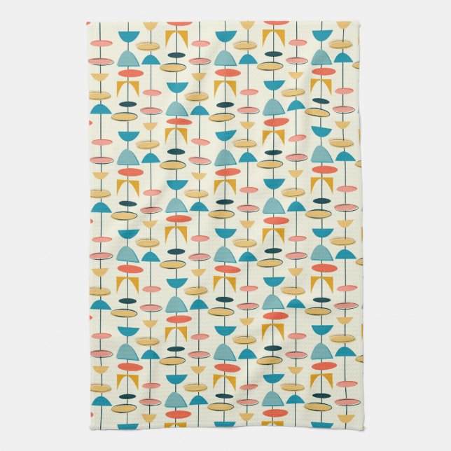 Mid Century Modern Tea Towel (Vertical)