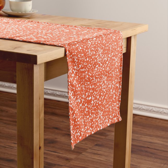 Mid Century Modern Terrazzo Orange Runner  (In Situ)