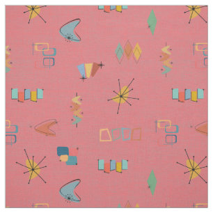 Mid Century Modern Textured Watermelon Fabric