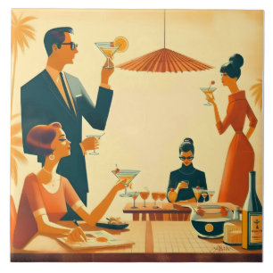 Mid Century Modern The Cocktail Critics Ceramic Tile