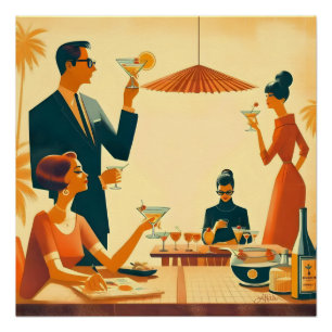 Mid Century Modern The Cocktail Critics Poster