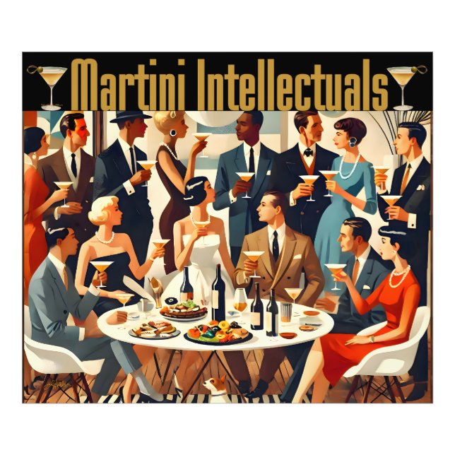 Mid Century Modern The Martini Intellectuals  Photo Print (Front)