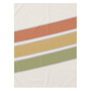 Mid Century Modern Three Stripes Tablecloth