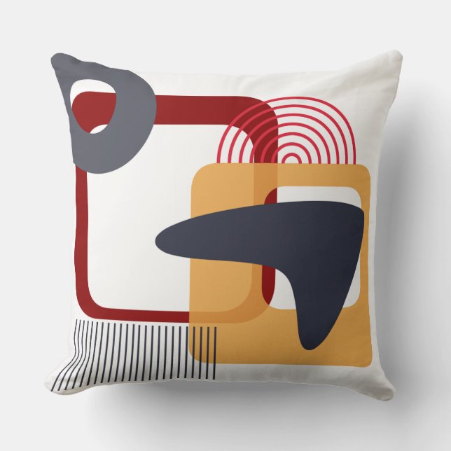 Mid-Century Modern Throw Pillow (Front)