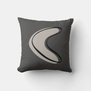Mid Century Modern Throw Pillow in Grey