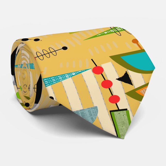 Mid-Century Modern Tie for Men #35 (Rolled)