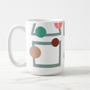 Mid-century Modern Trapezoids and Circles Coffee M Mug