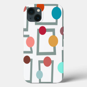 Mid-century Modern Trapezoids and Circles iPhone 13 Case