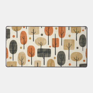 Mid Century Modern Tree Pattern Desk Mat