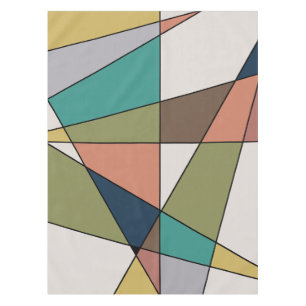 Mid Century Modern Triangle Abstract Tablecloth