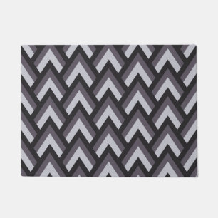 Mid Century Modern Triangles (Charcoal) Doormat