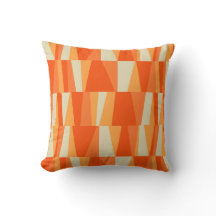 Mid-Century Modern Triangles tiger lily pumpkin