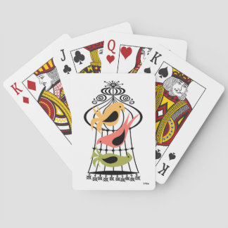 Mid Century Modern Trio of Birds 1 Playing Cards