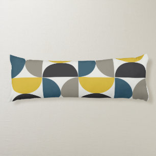 Mid-Century Modern Turmer Gunmetal and blue   Body Cushion