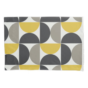 Mid-Century Modern Turmeric Gunmetal Pillowcase