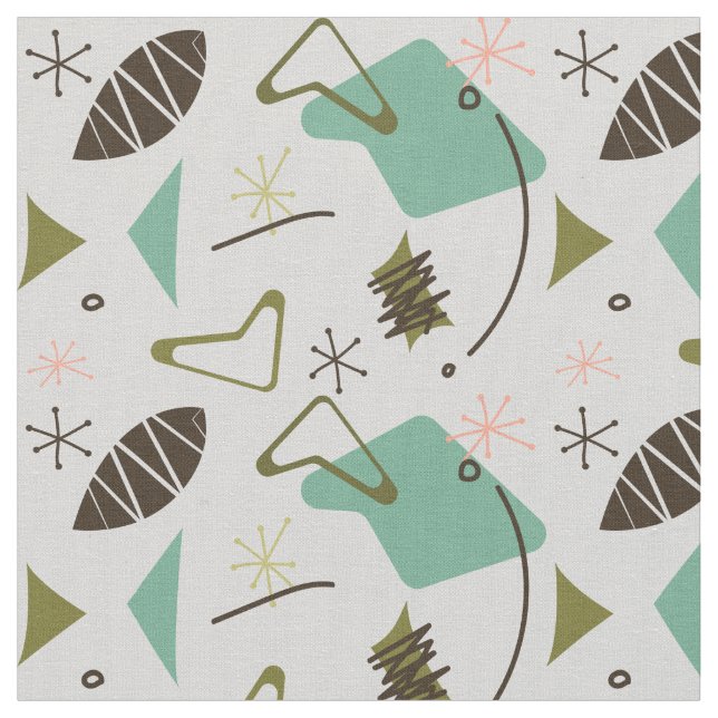 Mid-Century Modern | Vintage Classic Retro Fabric (Close Up)