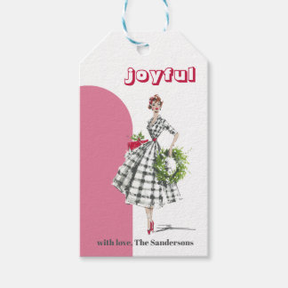 Mid Century Modern Vintage Lady Gift Tag