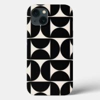 Mid Century Modern Vintage Pattern Black And White
