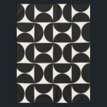Mid Century Modern Vintage Pattern Black And White Tablecloth<br><div class="desc">Retro Mid Century Modern Pattern – Abstract Geometric Shapes – Minimalist Pattern in black and cream white.</div>
