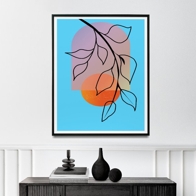 Mid Century Modern Wall Art, Abstract landscape, Poster (Creator Uploaded)