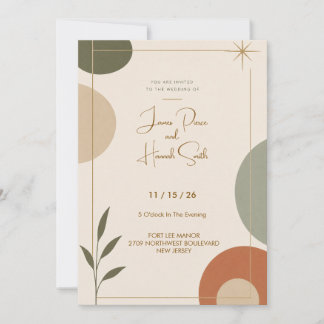 Mid-Century Modern Wedding Invitation