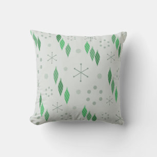 Mid Century Modern Winter Green Cushion