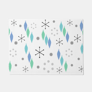 Mid Century Modern Winter Green Doormat