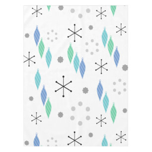 Mid Century Modern Winter Green Tablecloth