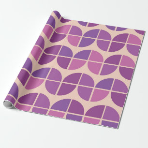 Mid Century Modern with Geometric Pink Wrapping Paper