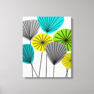 Mid Century Modern Wrapped Canvas Seed Pods 2