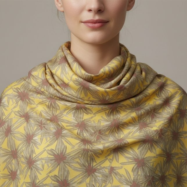 Mid-Century Modern Yellow Bromeliad Botanical Fabric (Creator Uploaded)
